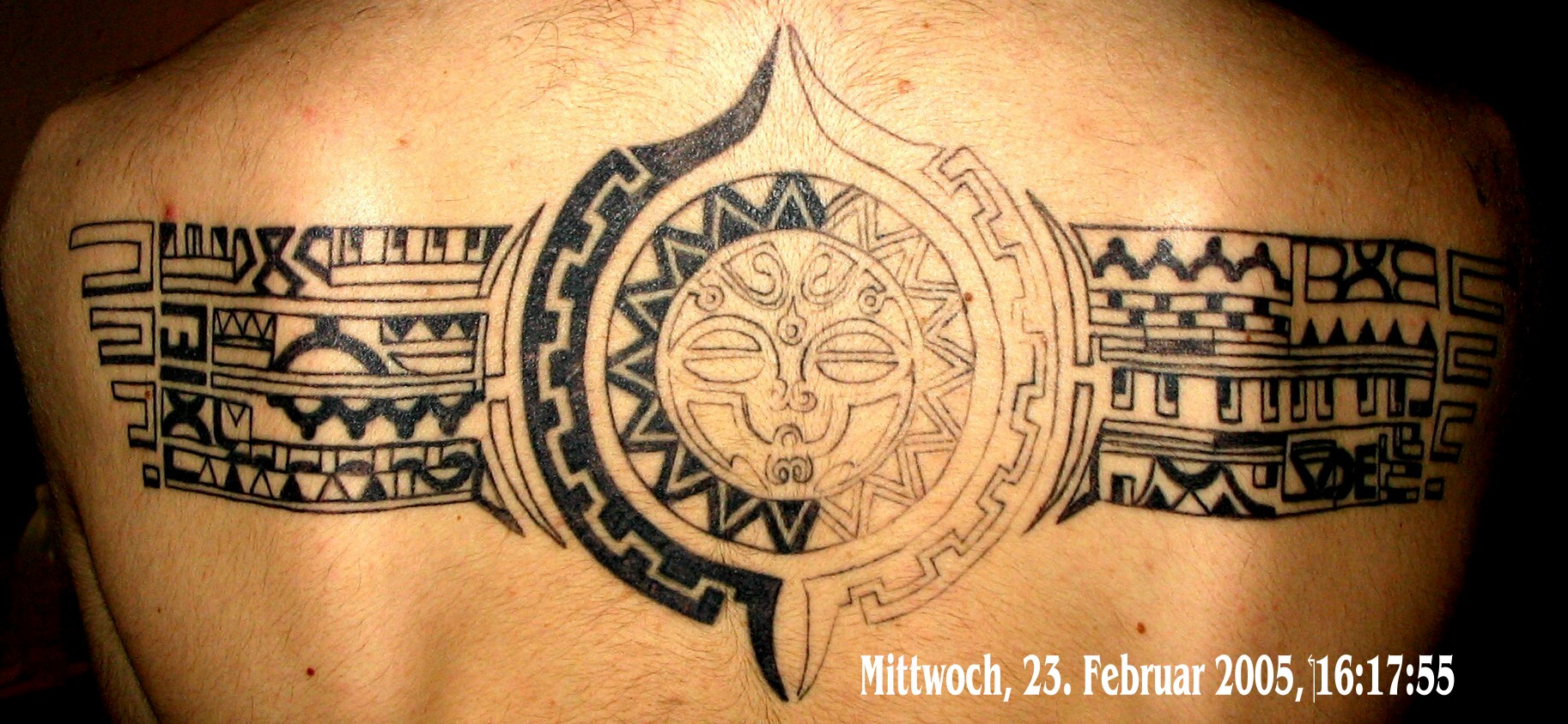 Maori Moppel Rücken Sonne Tattoo Recklinghausen STUDIO 45